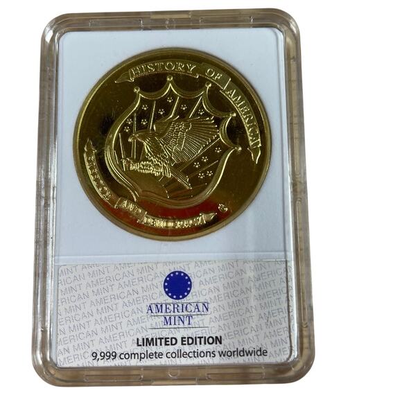 Bald Eagle Symbol Of Freedom Archival Collection Limited Gold Layered Coin - Picture 3 of 3